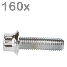 160 wheel bolts M7x24 steel chrome-plated for BBS Rial Schmidt O.Z. Dynatech Ca