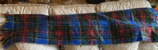 Vintage All Mohair Pile Made in Scotland Mohair  Wool Scarf Tartan Plaid