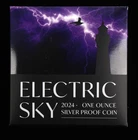 2024 $1 Tuvalu Electric Sky 1oz .999 Silver Proof Coin