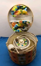 VINTAGE  Lady Schick Tote 'n Dry Portable Hair Dryer Orange Mod Flower Works