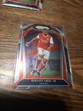 2020 Panini Prizm Premier League Bukayo Saka Choice Red Prizm #40 card