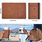 RFID Passport Holder Travel Wallet PU Cover Case for Men Women Organizer