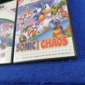 Master System SONIC THE HEDGEHOG x3 Games (NI) 1 +2 +Chaos PAL (Works in US)