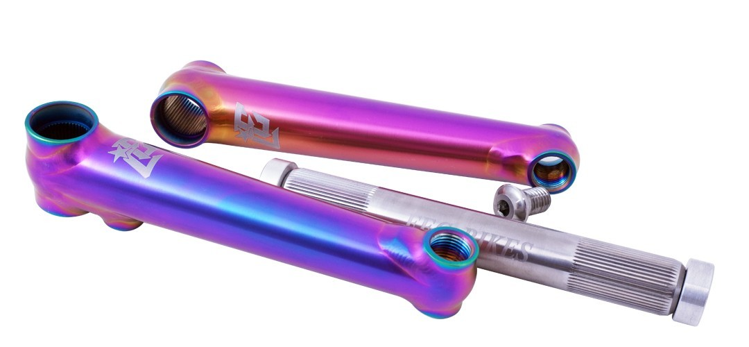 145MM FAR EAST CYCLES 3PC GRADE 9 TITANIUM BMX FLATLAND CRANKSET