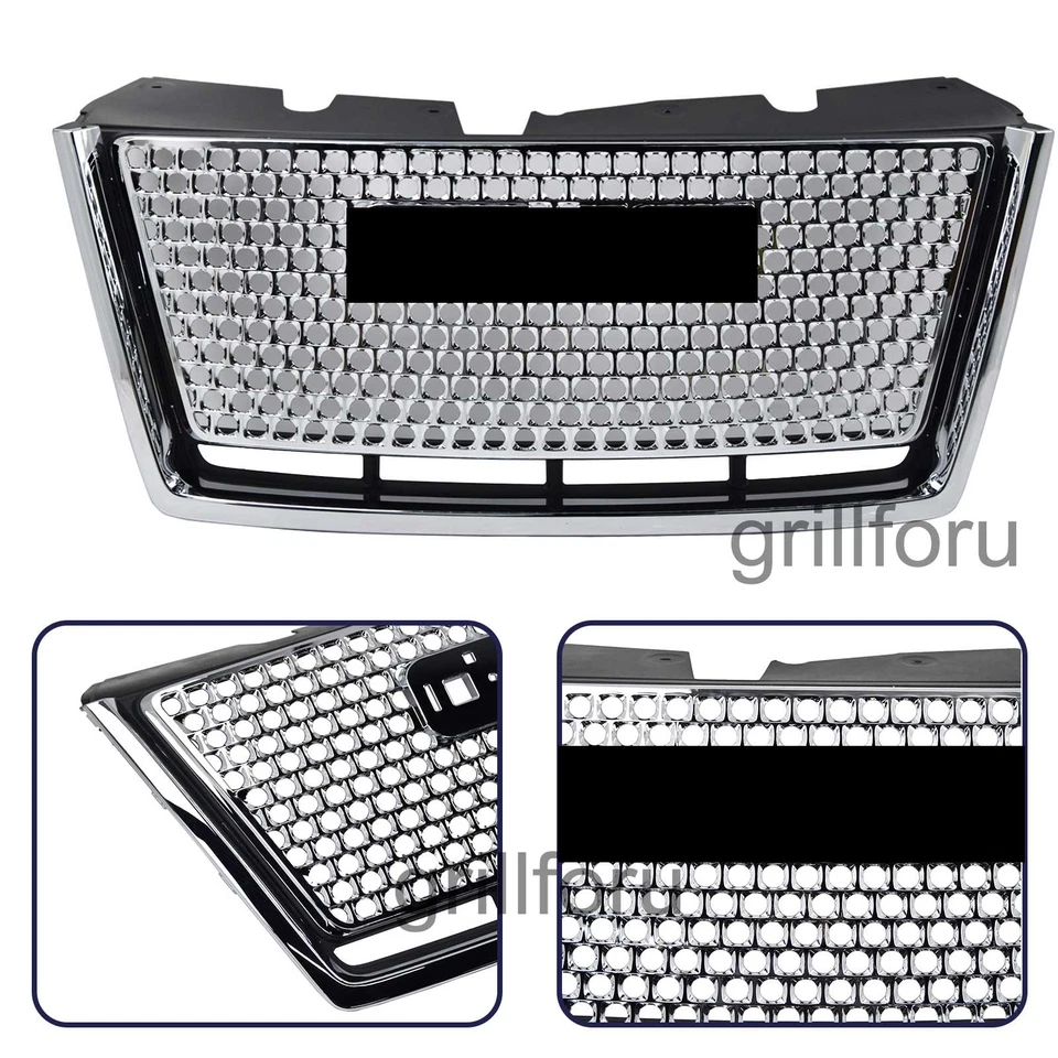 Parachoques delantero parrilla cromo panal para GMC Terrain Denali 2010-2015 nuevo Foto 2 de 4