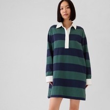 Women’s GAP Green And Navy Striped Rugby Dress
