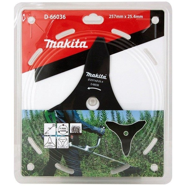 Makita 3-Zahn-Schlagmesser 257 X 25,4 Mm Motorsense Freischneidermesser-image