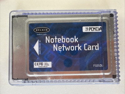 Belkin 10/100 Ethernet LAN Adapter PCMCIA PC Card F5D5020 without Dongle Cable