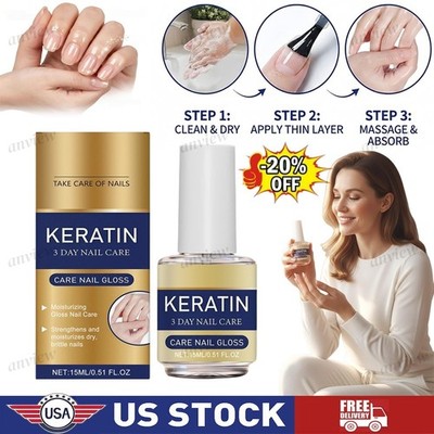 Keratin Amino Acid Nail Care Oil,Moisturizing Cuticle Oil for Dry Brittle Nails