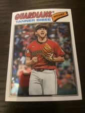 Tanner Bibee 2026 Topps Heritage Chrome #74 Cleveland Guardians