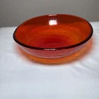 Vintage Murano Amberina Art Glass Bowl Hand Blown Mid Century Italian