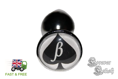 FOREVER FETISH Beta Boi Jack Of Spades Sissy Boi Submissive Bum Massage Plug Ornament - 3 Sizes