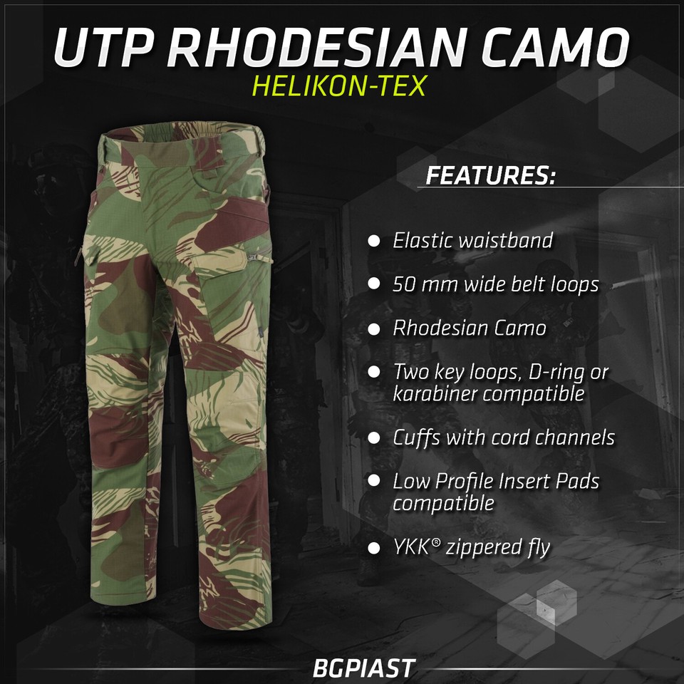 Tactical Pants Helikon Tex UTP Cargo Trousers Rhodesian Brushstroke ...