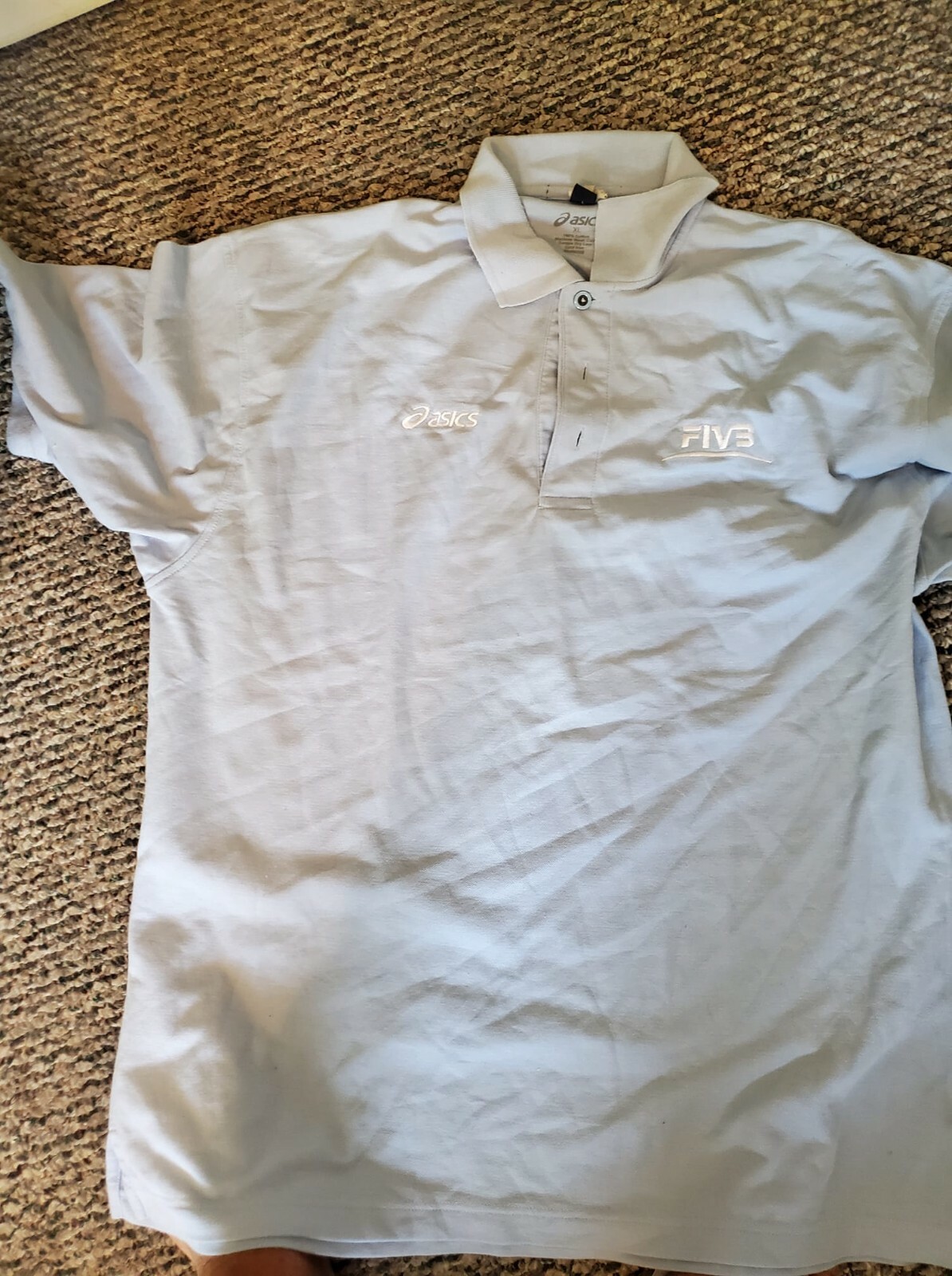 ASICS FIVB BEACH VOLLEYBALL BLUE POLO XL Gem