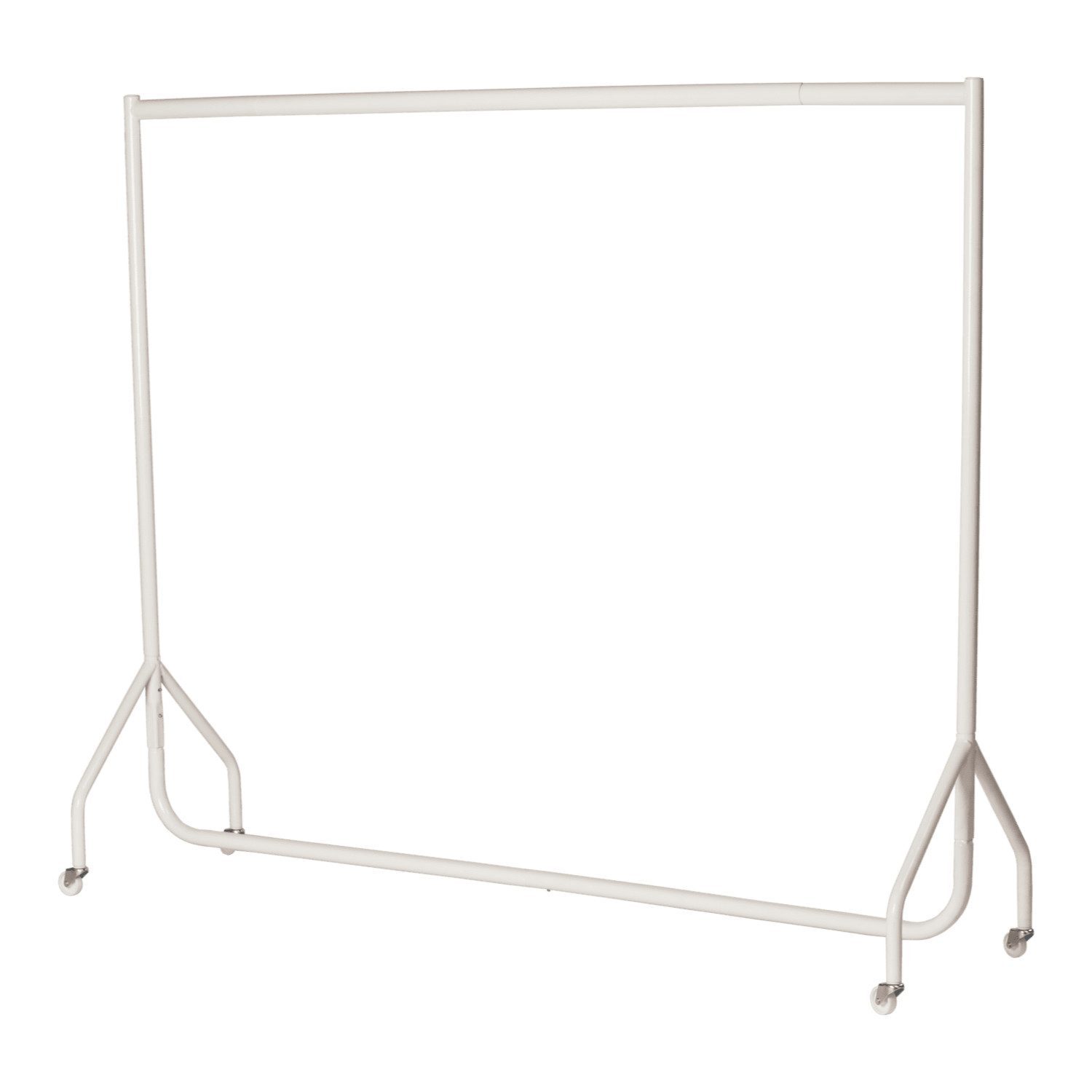 6ft Heavy Duty Garment Rail - Compact Design - White