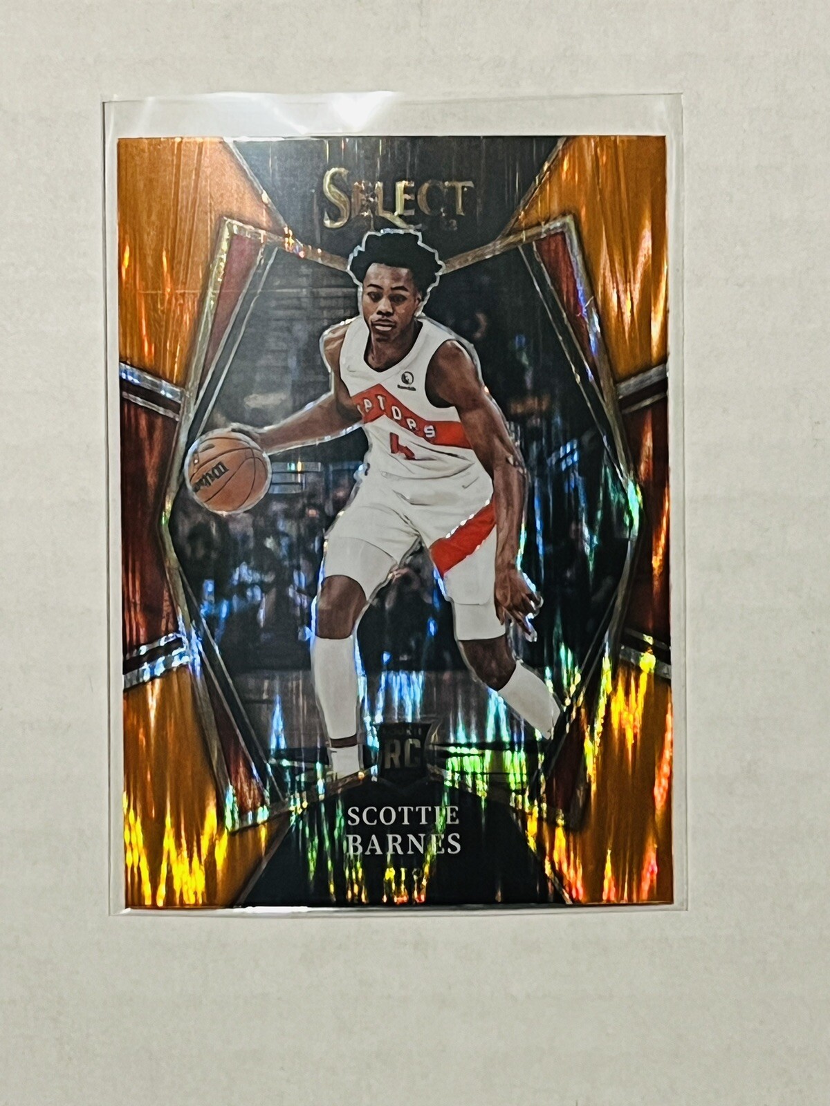 SCOTTIE BARNES 2021-22 Panini Select Premier Level Orange Flash Prizm RC #111