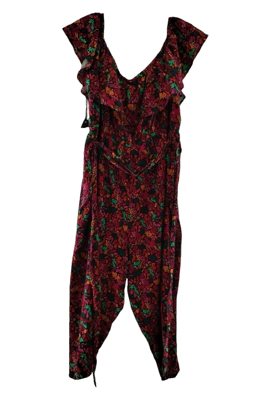 Linen Blend Floral Jumpsuits & Rompers for Women