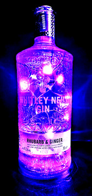 Whitley Neill Rhabarber und Ginger Gin Lampe Nachtlicht Stimmungslampe