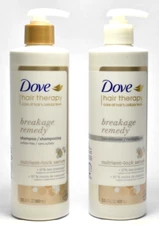 Dove Hair Therapy Breakage Remedy Nutrient-Lock Serum Shampoo & Conditioner 13.5