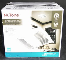 NuTone QTN130LE1 Quiet 130 CFM Ceiling Bathroom Exhaust Fan with Light for  sale online | eBay