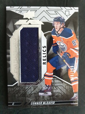 2018-19 UD Black Star Trademarks Relics #STCM Connor McDavid #148/199