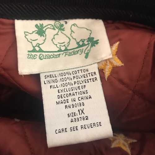 Quacker Factory Halloween Applique Corduroy Burgundy Jacket Coat Women XL VTG - Picture 5 of 5