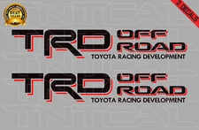 TRD OFFROAD Decal Set Fits Tacoma Tundra Truck Bedside Vinyl Sticker black/red