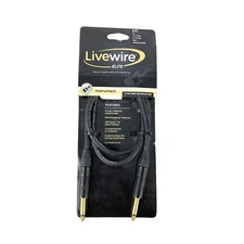 Live Wire Elite 3’ Instrument Cable 1/4” TS Male -1/4” TS Male Livewire