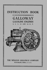 Galloway 4,6,8,12,and 16 HP Instructions and Parts Book (please read description