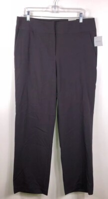 Madison For Belk Womens 10 Straight Leg Career Dress Pants Pockets Brown  NWT