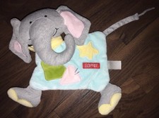 Esprit Sigikid Schmusetuch Kuscheltuch Schnuffel Elefant Grau Dumbo Rosa Ohr Bla