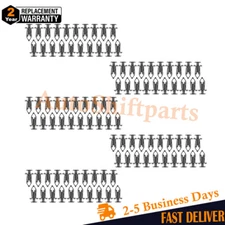 100x ATV 8MM Hole Plastic Rivets Retainer Fender Bumper Push Pin Fastener Clips