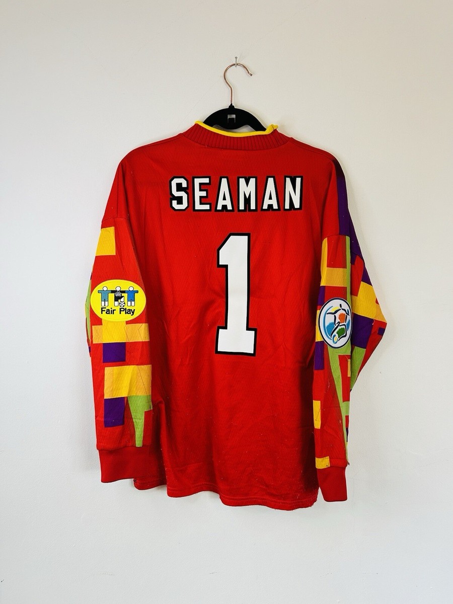 Original SEAMAN 1 England Football Shirt Mens M Euro 1996 Umbro