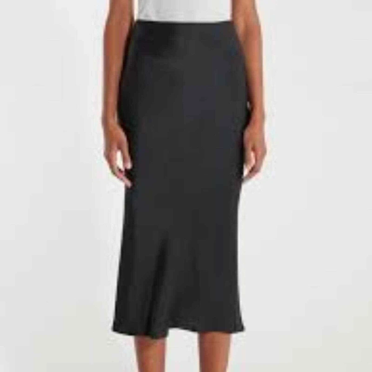 Black midi skirt clearance ebay