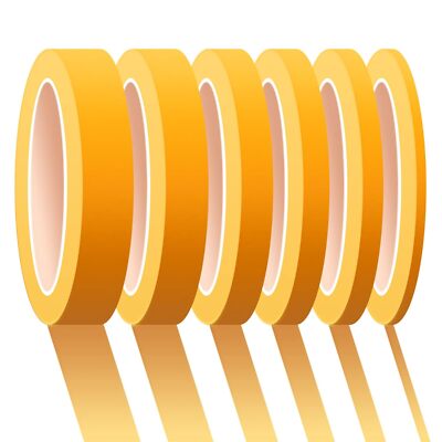PETDCHEB 6 Rolls Fine Line Tape Painters Tape 1/16, 1/8, 1/5, 2/5, 1/2, 3/4 I...
