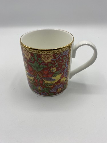 Roy Kirkham Fine Bone China Strawberry Thief Mug Red - Picture 5 of 8