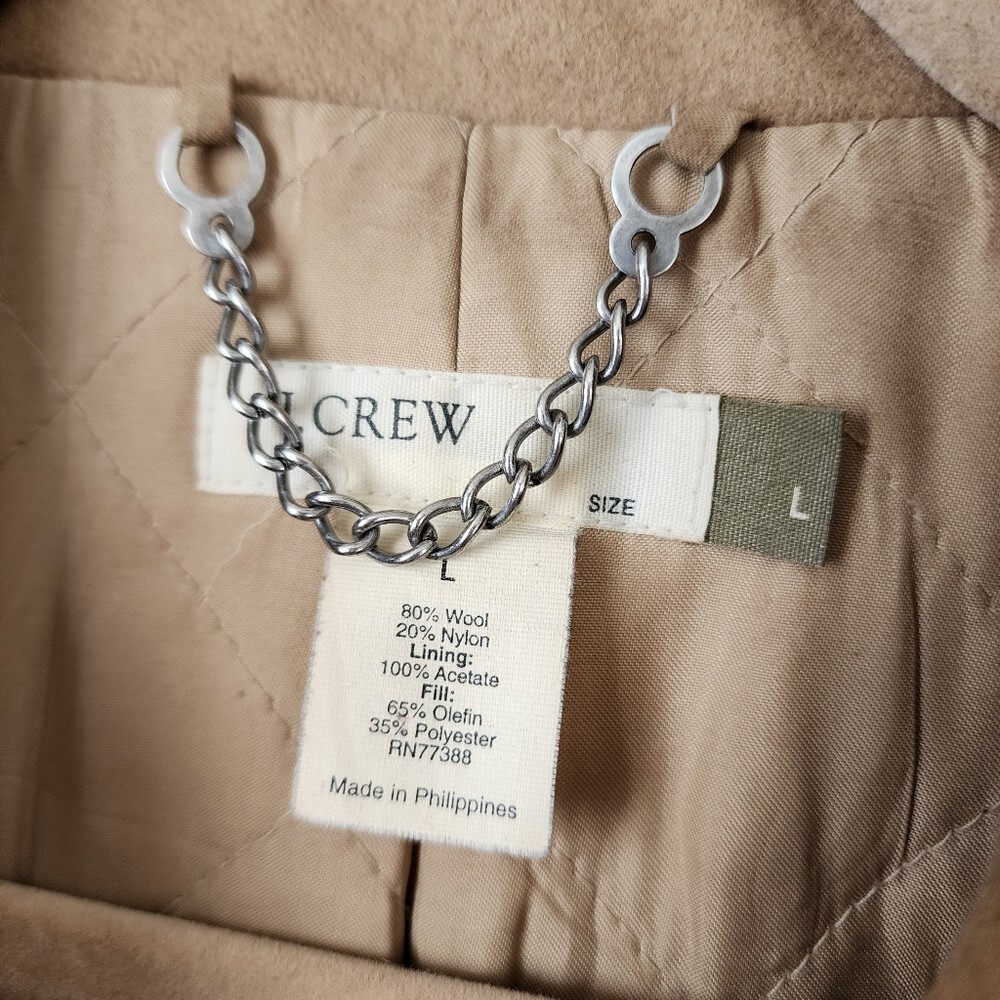 J.CREW Wool Car Coat thinsulate lining in camel size L eBay