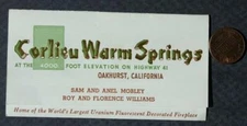1950s Era Oakhurst California Corlieu Warm Springs Shell Gas Oil business card--