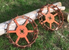 Coppia di Ruote in ferro per motocoltivatore o trattore pasquali