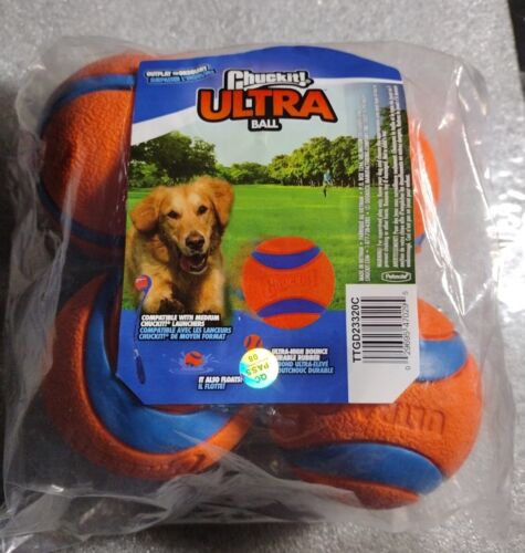 Chuckit! Ultra Ball Hundespielzeug, mittel (2,5 Zoll Durchmesser) 4er-Pack, Rassen 20-60 Pfund - Bild 1 von 2
