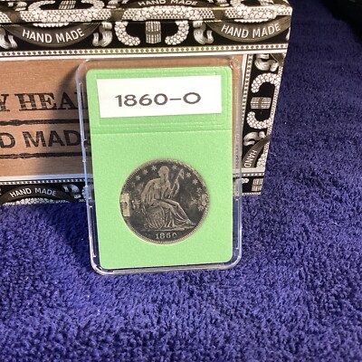 1860 LIBERTY SEATED HALF   HOLED & FILLED AT 3 & 9 O   CLOCK  ️ FULL LIBERTY