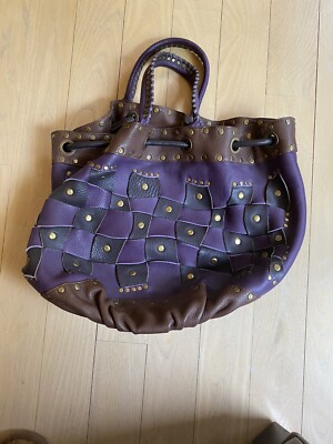 fabulous leather Carlos Falchi Bohemian Tote