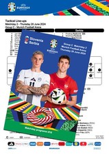 #18 SLOVENIA v SERBIA 20 June 2024 EURO FAN 12 pages + OFFICIAL LINESUP