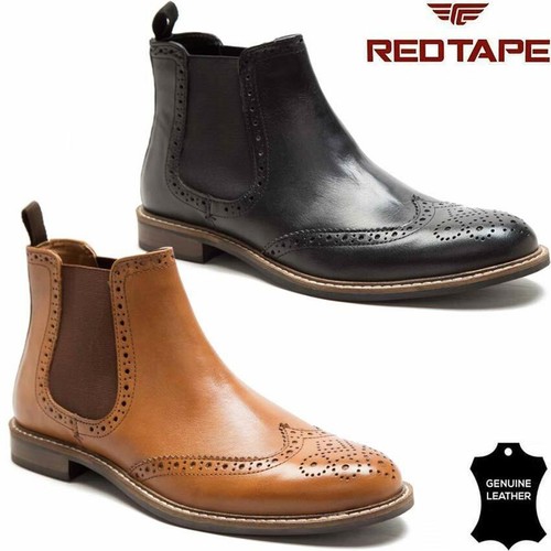 MENS LEATHER CHELSEA BOOTS DEALER ANKLE 