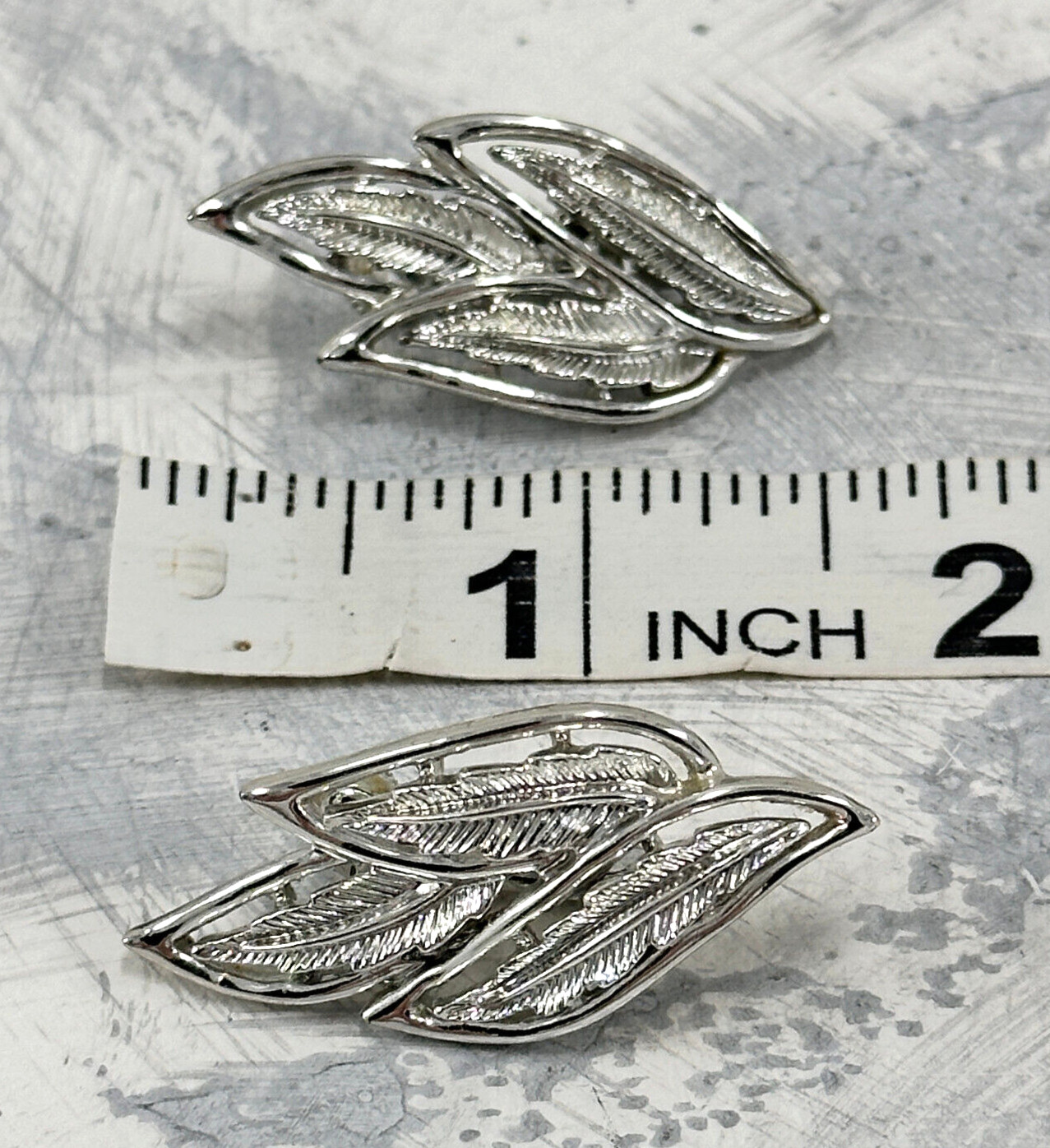 Signed Coro Silver Tone Leaf Shaped Adjustable Sc… - image 13