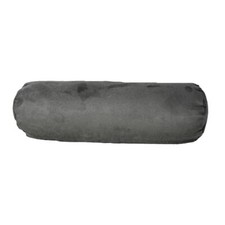 8 X 20 Gray Bolster Zippered Microsuede Solid Color Bolster Pillow