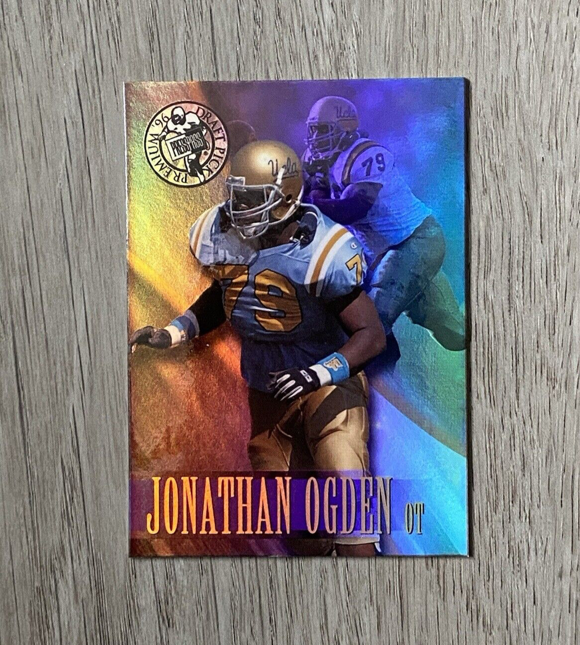 1996 Press Pass Draft Picks Premium | Jonathan Ogden RC | #3 | UCLA