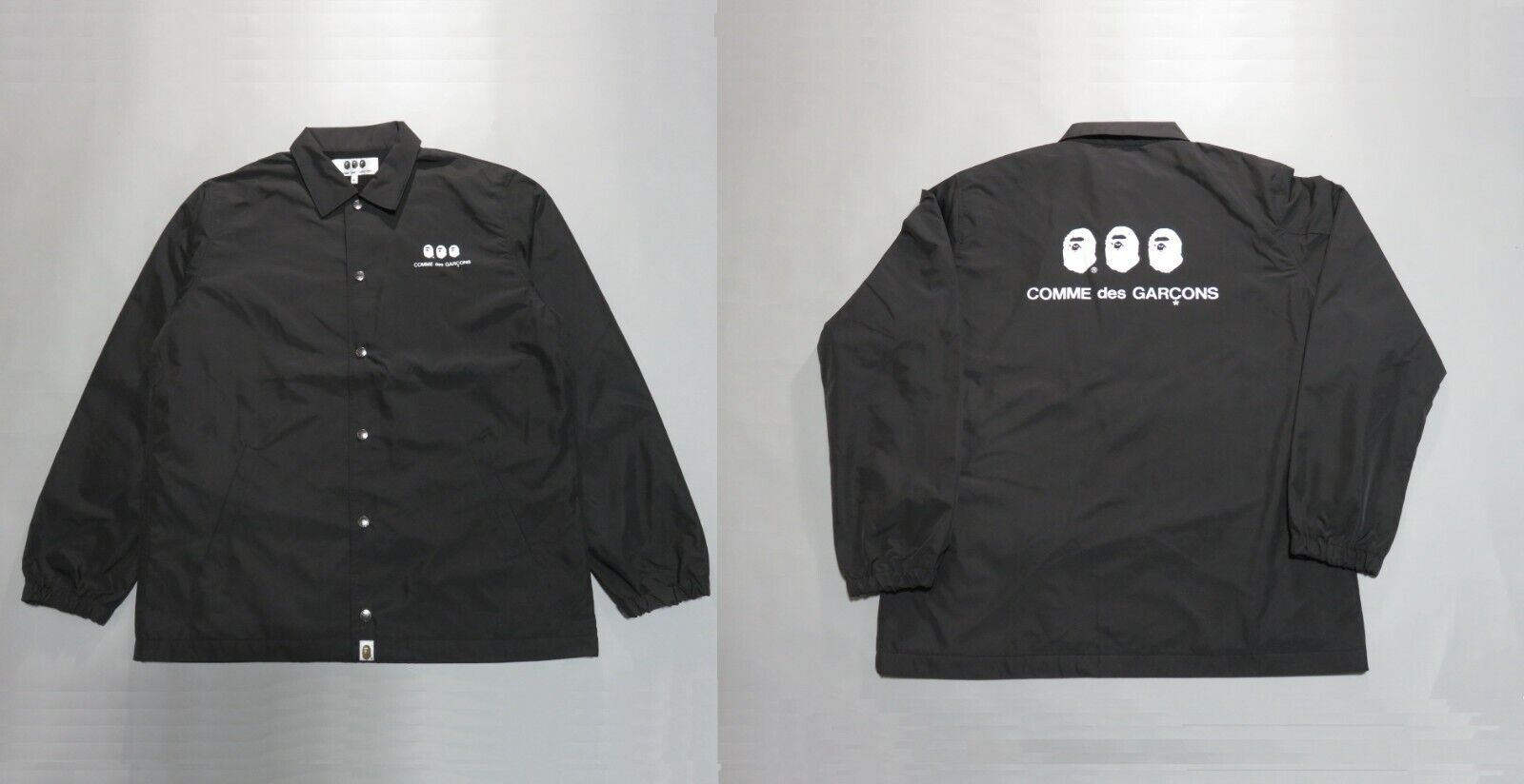 26918 comme des garçons × bape coach jacket black M | eBay