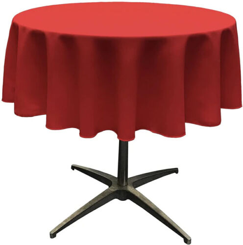 51 Zoll Runde Tischdecke - Polyester Popeline Tischabdeckung für Veranstaltungen (Farbe auswählen) - Bild 30 von 41
