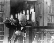 Thomas Edison experimenting in his laboratory New Jersey 1920 New 8x10 Photo